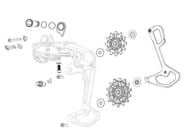 Cambio Trasero SRAM Roldanas de Cambio Rival XPLR eTap AXS