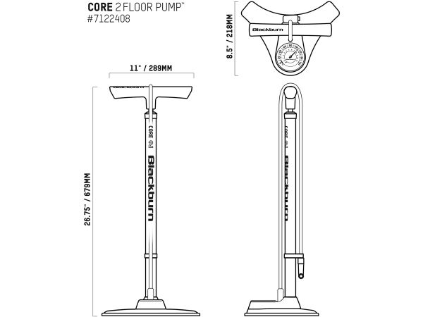 Inflador de Pie Blackburn Core 2