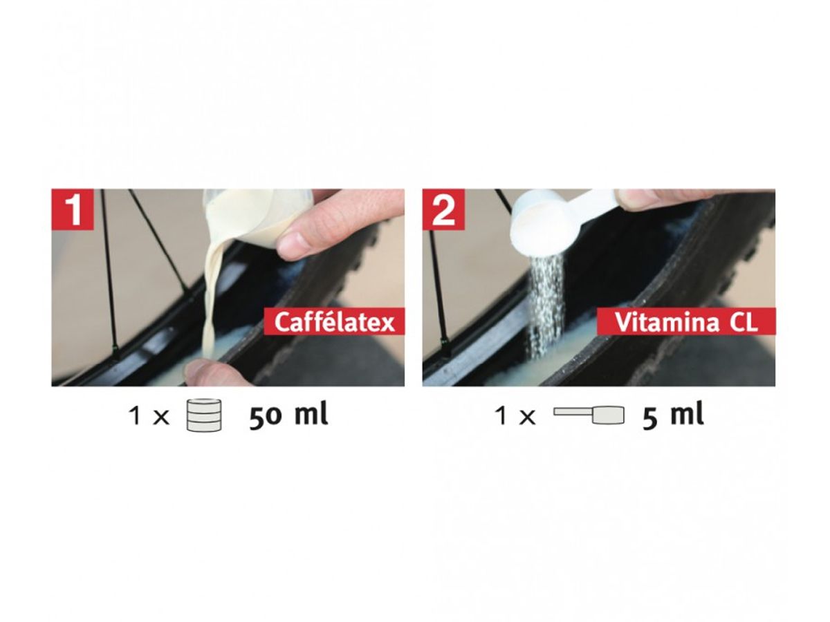 Aditivo Effetto Mariposa Vitamina para sellador de pinchazo Caffelatex