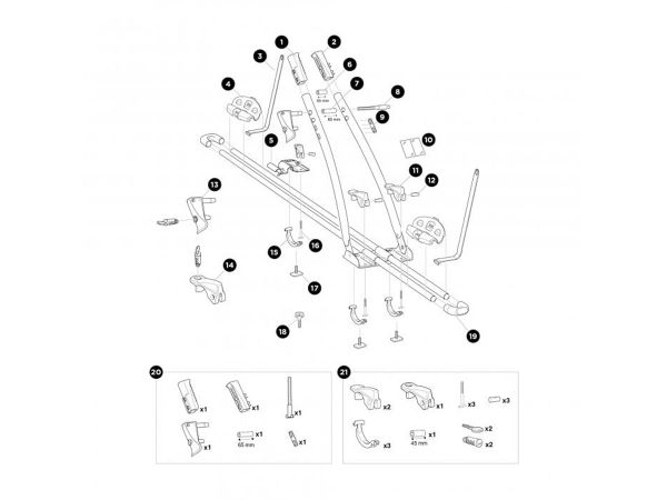 Portabicicletas de techo THULE FreeRide 532