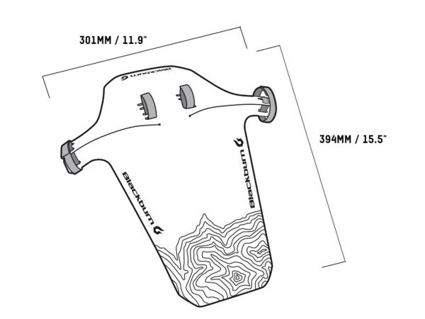 Guardabarros Bicicleta Montaña Blackburn Mud Barrier XL