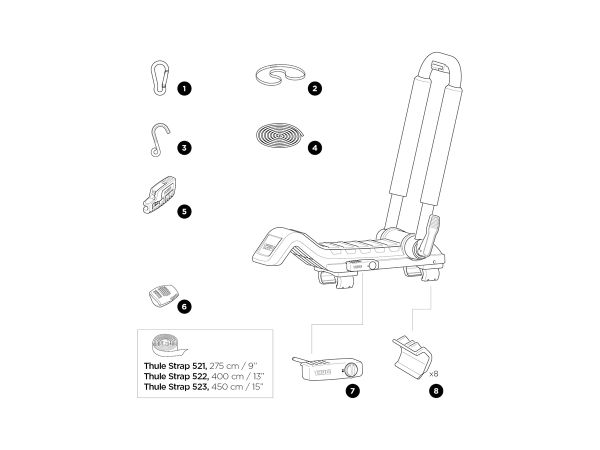 Portakayak de auto THULE Hull-a-port XT