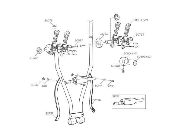 Repuesto base de Goma Portabicicletas THULE Cradle RMS 50793