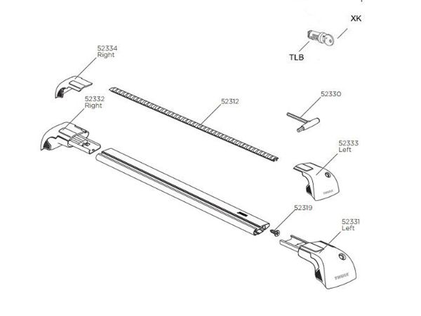 Juego Barras Thule Wingbar Edge Peugeot 207