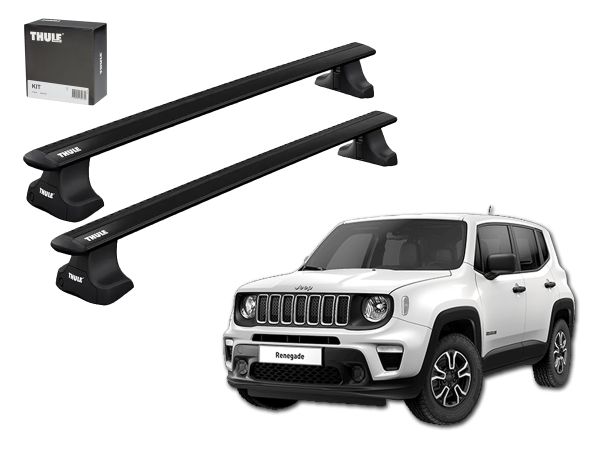 Juego Barras Thule Wingbar Evo Black Jeep Renegade Techo Liso