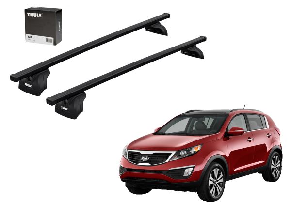 Juego barras Thule Squarebar Evo Kia Sportage III-Hyundai Tucson-Chery Tiggo 5