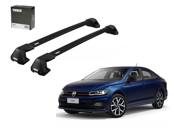 Juego Barras Thule Wingbar Edge Black Volkswagen Polo-Virtus