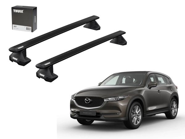 Juego Barras Thule Wingbar Evo Black Mazda CX5 KF Techo Liso