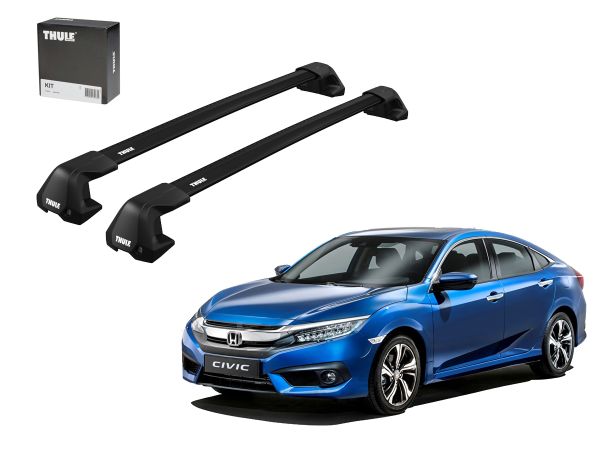 Juego Barras Thule Wingbar Evo Edge Black Honda Civic X