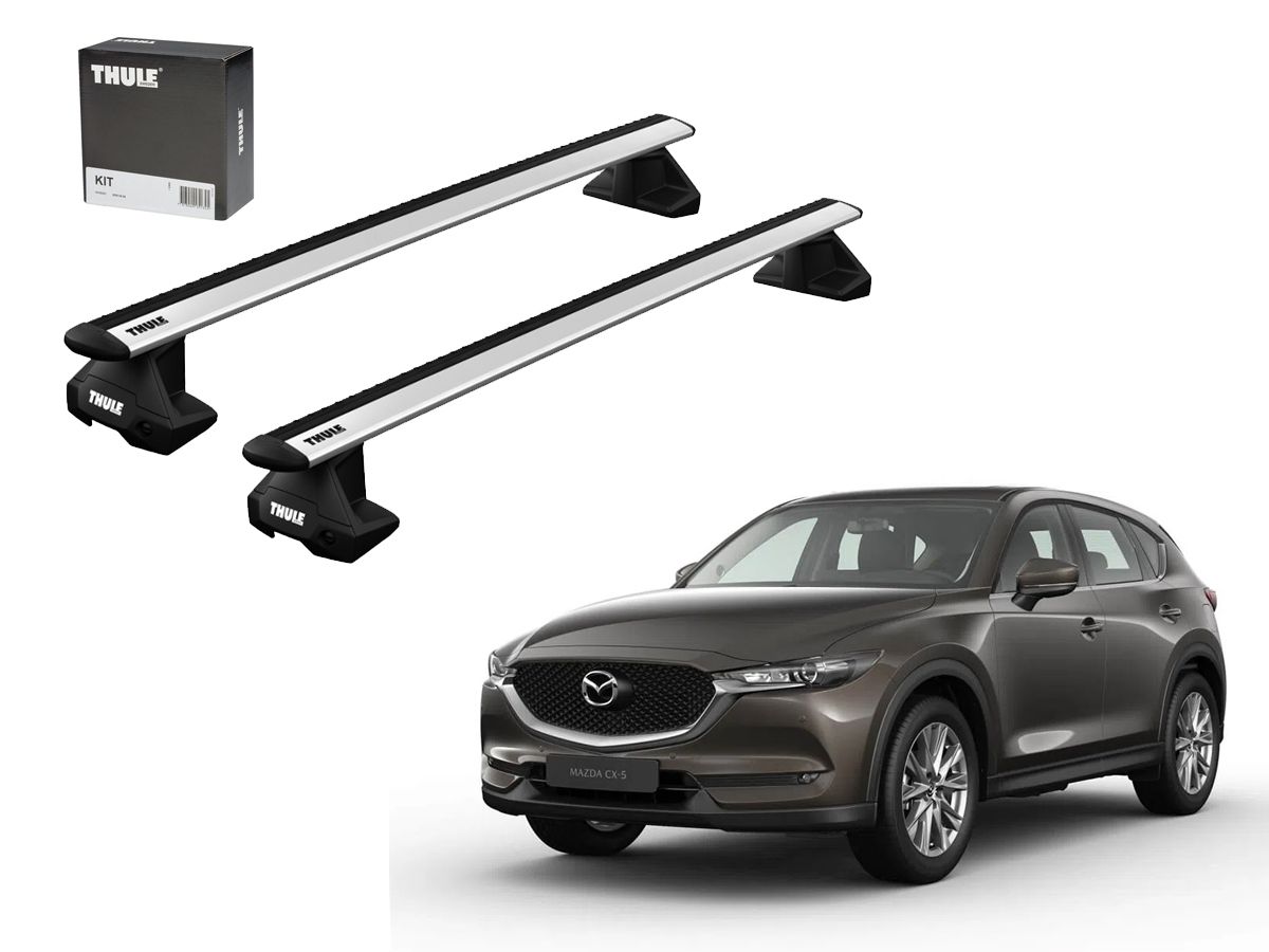 Juego Barras Thule Wingbar Evo Mazda CX5 KF Techo Liso Sumitate Uruguay Tienda online de Bicicletas y accesorios para ciclismo