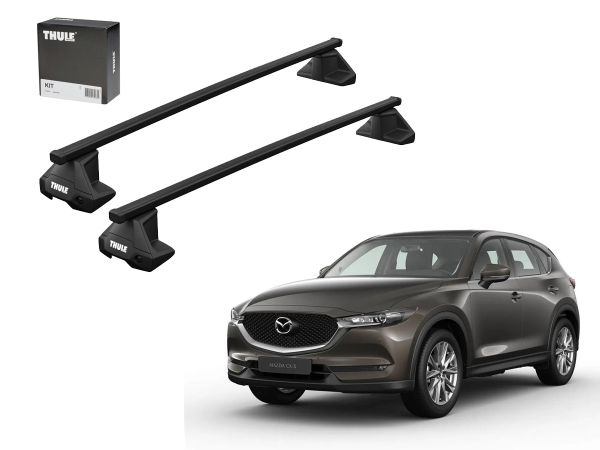 Juego Barras Thule Squarebar Evo Mazda CX5 KF Techo Liso