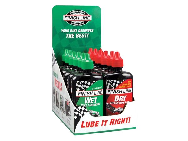 Lubricante Húmedo Finish Line Wet Lube 4oz x 6u + Dry Lube 4oz x 6u DISPLAYx12U