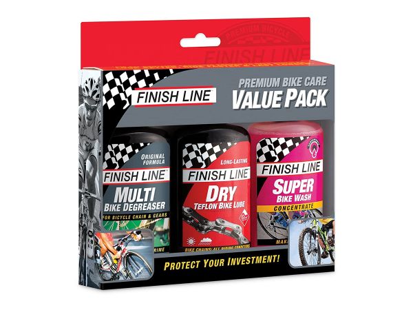 Kit Premiun Finish Line EcoTech/Dry Lube/Super Bike Wash 4oz-120ml