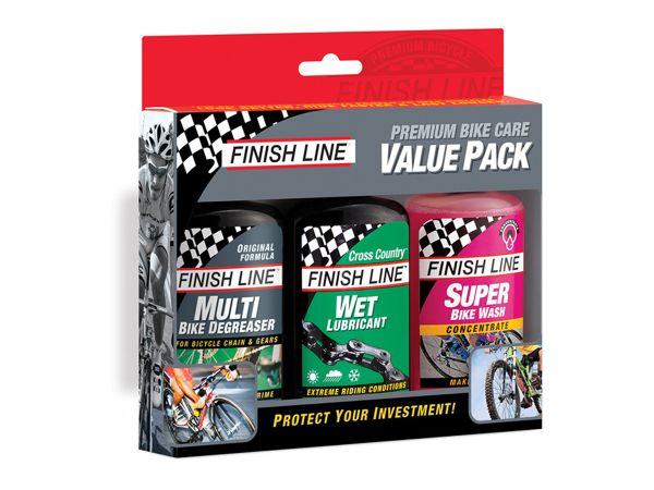 Pack 3 Unidades Finish Line Value 1 Aceite Wet-1 Ecotech-1 Bike Wash