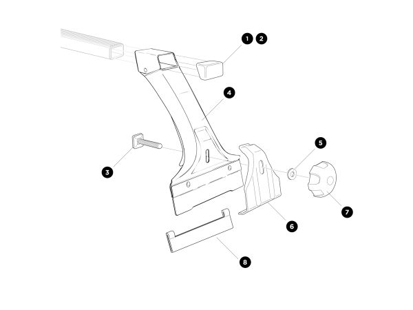 Juego Barras Thule Squarebar Evo Land Rover Defender Classic