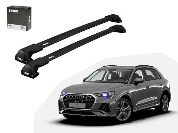 Juego Barras Thule Wingbar Edge Evo Black Audi Q3 II Riel Integrado