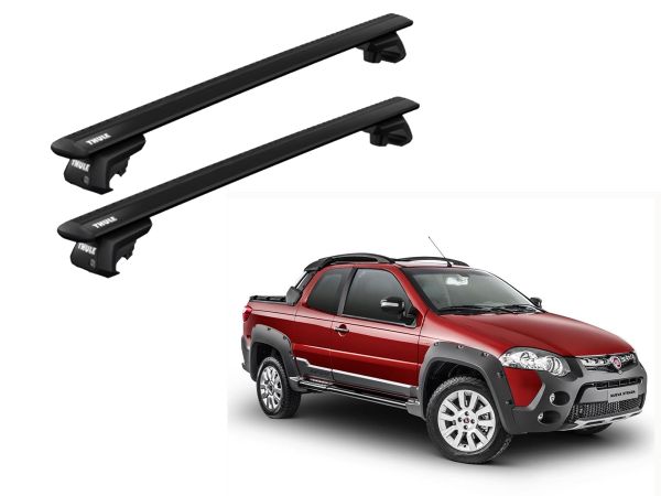 Juego Barras Thule Wingbar Evo Black Fiat Strada Adventure-palio Weekend