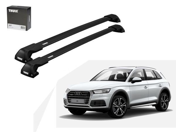 Juego Barras thule Wingbar Evo Edge Black Audi Q5- Q5 Sportback riel integrado