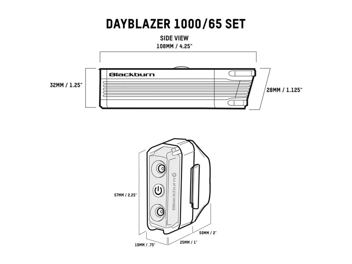 Juego Luces Blackburn Dayblazer 1000 Front + 65 Rear Set