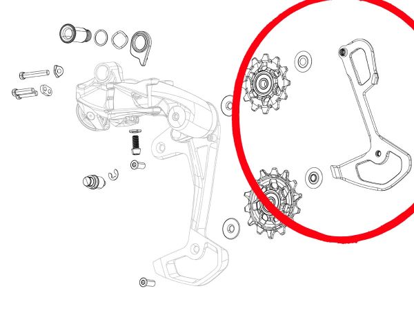 Jaula de cambio Sram GX Eagle Lunar