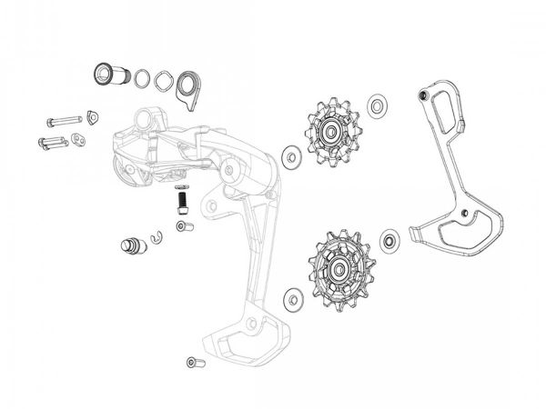 Cambio Trasero SRAM Roldanas de Cambio Red XPLR AXS