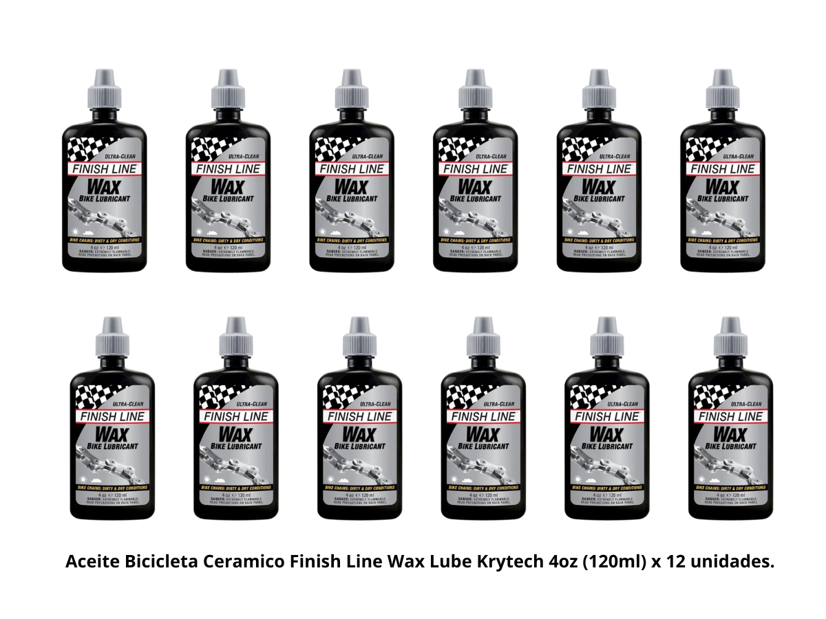 Aceite Bicicleta Ceramico Finish Line Wax Lube Krytech 4oz (120ml) x 12 unid