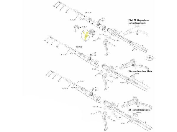 Abrazadera de Freno/Shifter SRAM/AVID Matchmaker - Kit Colocacion Izquierda