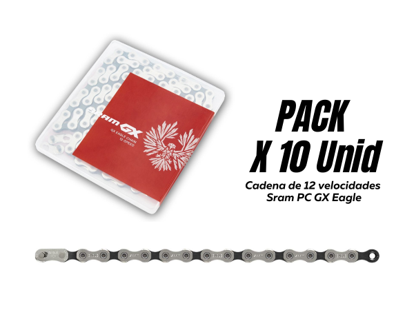 Cadena Bicicleta de 12 velocidades Sram PC GX Eagle Pack x 10 - Sumitate  Uruguay - Tienda online de Bicicletas y accesorios para ciclismo