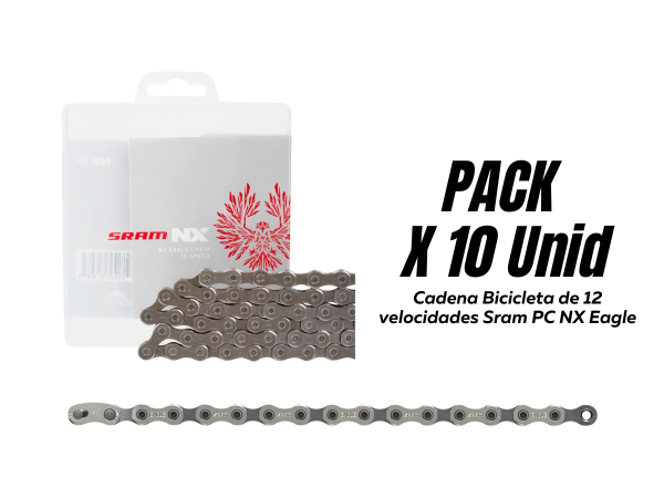 Cadena Bicicleta de 12 velocidades Sram PC NX Eagle Pack x 10