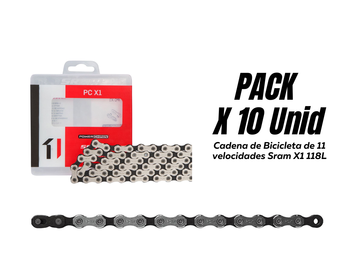 Cadena de Bicicleta de 11 velocidades Sram X1 118L Pack x 10