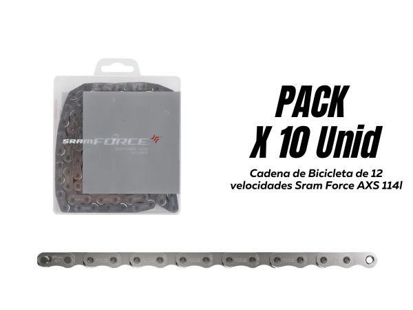 Cadena de Bicicleta de 12 velocidades Sram Force AXS 114l Pack x 10