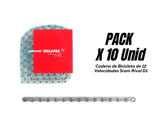 Cadena de Bicicleta de 12 Velocidades Sram Rival D1 Pack x 10