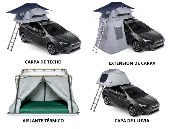 Kit Carpa de Techo Thule con extension Aislante Capa de Lluvia