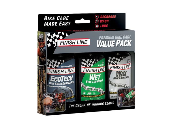 Kit Premiun Finish Line EcoTech/Wet Lube/Wax Lube 4oz-120ml