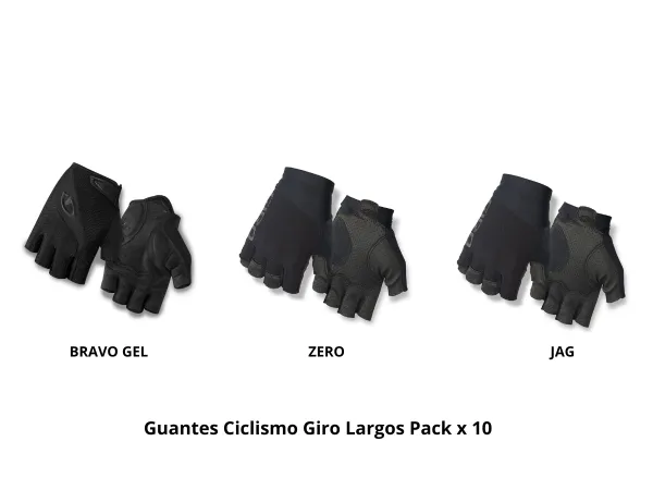 Guante Ciclismo Giro Cortos Pack x 10