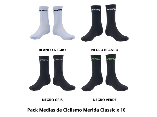 Pack Medias de Ciclismo Merida Classic x 10