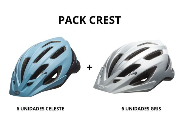 Pack Cascos Bell Crest por 12 unidades Diferentes Colores