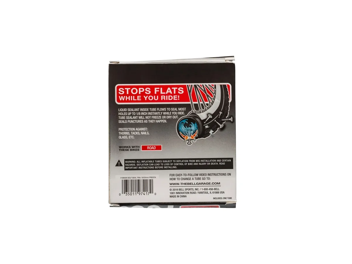 Camara de Bicicleta BELL 700c 19-25mm (Autosellante) Valvula Presta 40mm