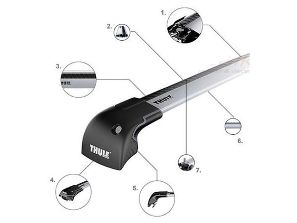 Barra de Techo THULE WingBar Edge 959X 2 uds Aerodinamica Aluminio