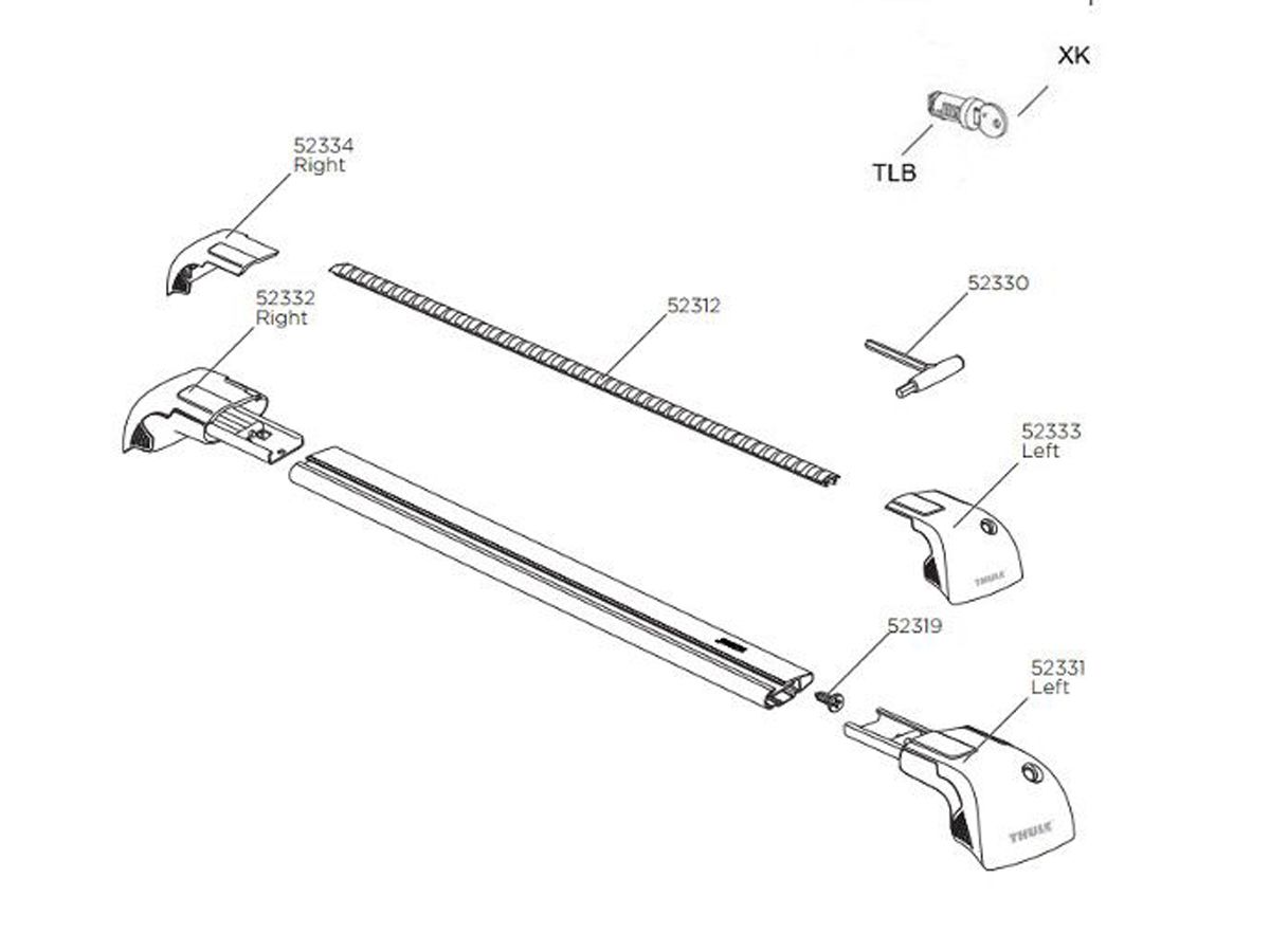 Barra de Techo THULE WingBar Edge 959X 2 uds Aerodinamica Aluminio