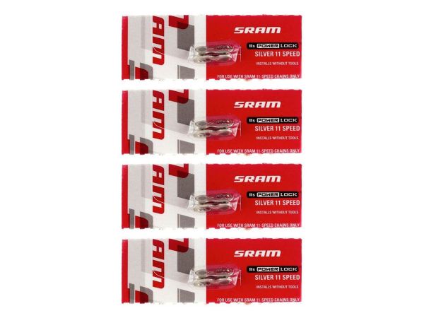 Conector de Cadena Sram Powerlock 11 velocidades, 4 unidades.