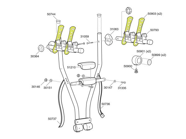 Par de Correas de goma THULE 50903