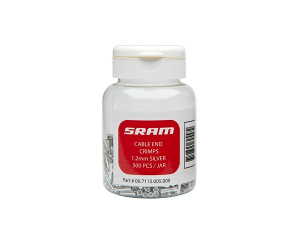 Terminal Cable de Cambio SRAM de Aluminio 1.2mm x500u Plateadas
